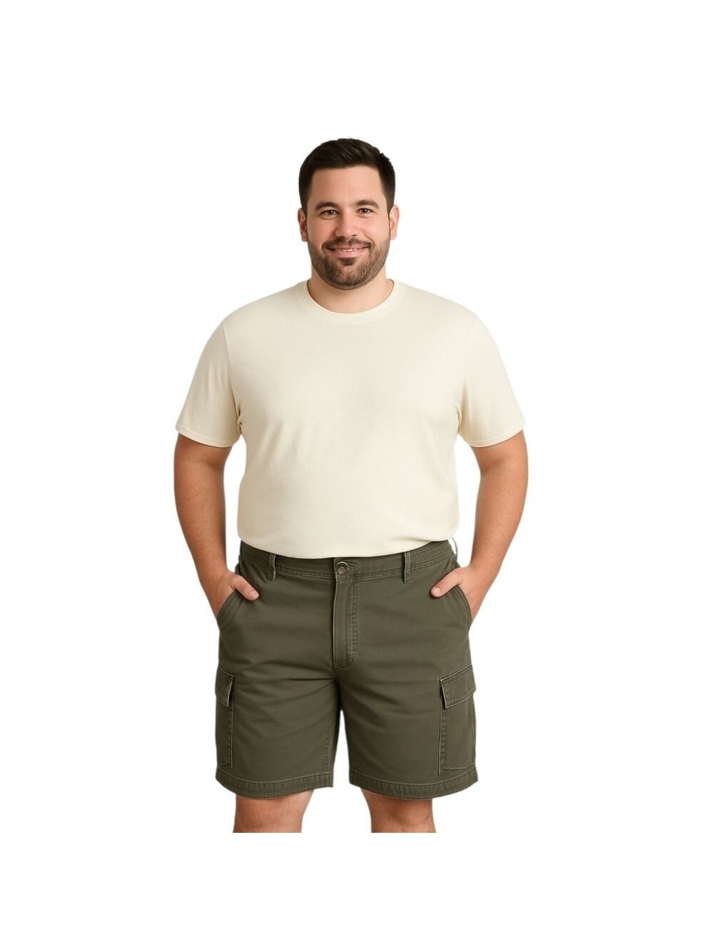 DOCKERS Green Relaxed Fit Preppy Hiking Utility Casual Cargo Shorts Size 42 x 10